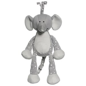 Teddykompaniet soft toy musical organic Stars 25cm, Elephant - Fehn