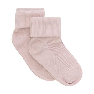 Minymo Baby rib sock w. fold (2-pack) 15/18 Dark Navy - Minymo