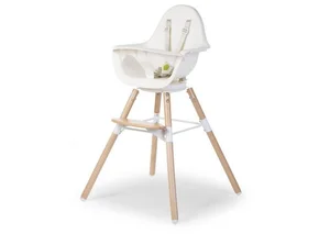 Childhome Evolu One.80° söögitool 2in1 turvakaarega, Natural White - Joie