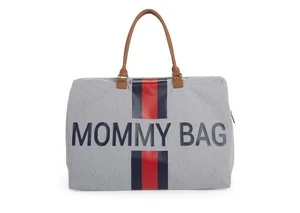 Childhome Mommy Bag nursery bag Canvas Grey Stripes - Elodie Details