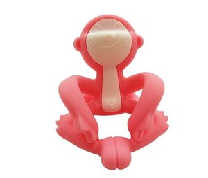 Mombella teether Hugging Monkey Pink - Tinynord