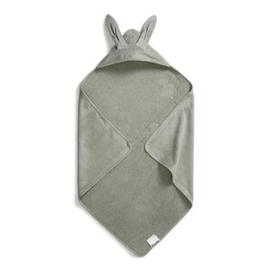 Elodie Details hooded towel 80x80cm, Mineral Green Bunny - Leander