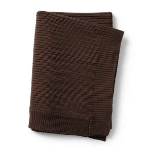 Elodie Details Wool Knitted Blanket 100x75cm, Chocolate - Elodie Details