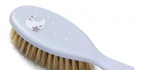 BabyOno 567/04 Hairbrush and comb, natural bristle Grey - Nuvita