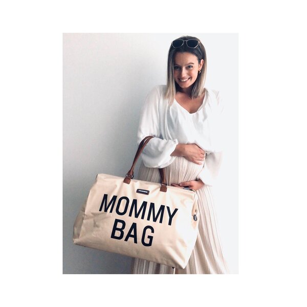 Childhome Mommy Bag suur tarvikute kott Offwhite/Black - Childhome