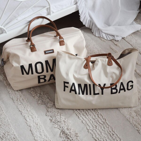 Childhome Mommy Bag suur tarvikute kott Offwhite/Black - Childhome