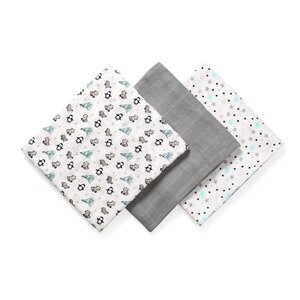 BabyOno bamboo diapers 3pcs, Grey  - Liewood