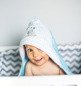 BabyOno bamboo hooded towel 100x100cm, Blue - Leander