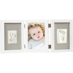 Dooky Happy Hands baby print triple frame kit White - Dooky