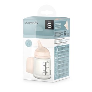 Suavinex breastfeeding bottle Zero.Zero 180ml slow flow - Affenzahn