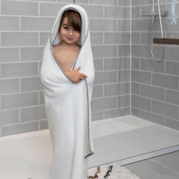 Doomoo Dry and Play hooded towel XL, White - Doomoo