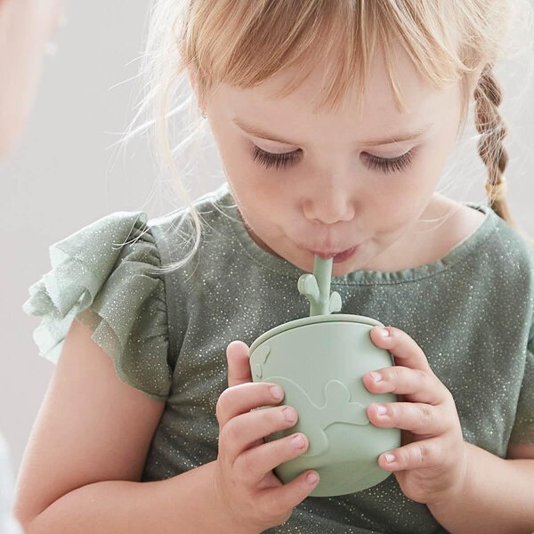 Done by Deer Peekaboo straw cup 2-pack Wally Grey - Done by Deer