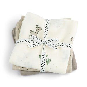Done by Deer Burp cloth 3-pack, Lalee Sand - Pippi