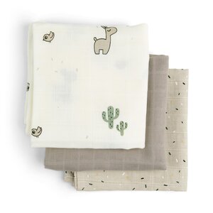 Done by Deer Burp cloth 3-pack, Lalee Sand - Pippi