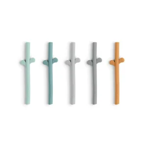 Done by Deer Peekaboo silicone straw 5-pack Bluer Mix - Done by Deer
