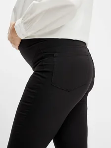 Mamalicious Mllucy black slim 7/8 pant - Carriwell