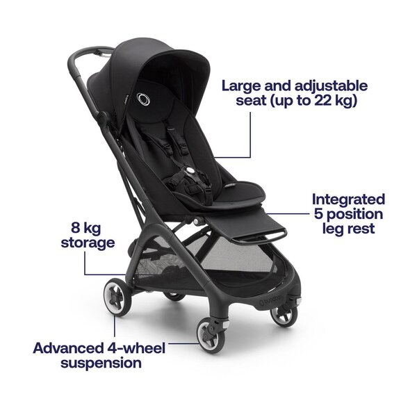 Bugaboo Butterfly buggy Black/Stormy Blue - Bugaboo