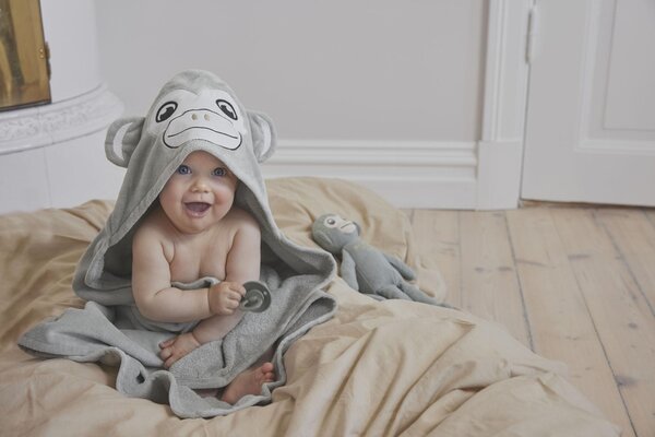 Elodie Details hooded towel 80x80cm, Pebble Green - Elodie Details