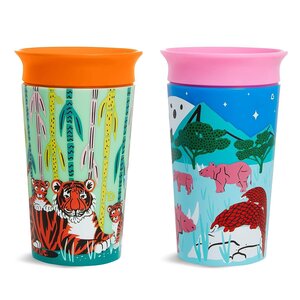 Munchkin Sippy Cup 2pk 266ml Wildlove Miracle 360 Rhino/Tig - Munchkin