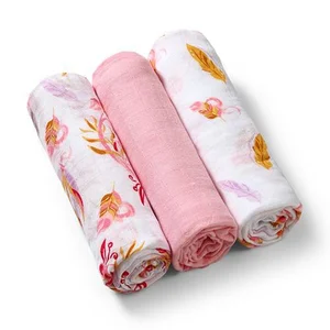 BabyOno bamboo diapers 3pcs, Pink - Done by Deer