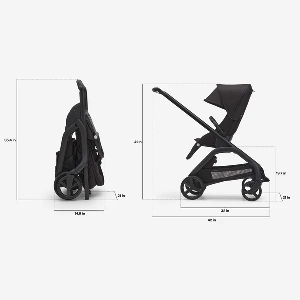 Bugaboo Dragonfly stroller set Grey Melange/Grey Melange/Graphite - Bugaboo