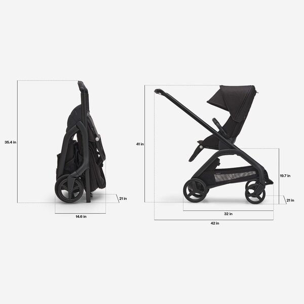 Bugaboo Dragonfly kомплект коляски Skyline Blue/Midnight Black/Graphite - Bugaboo