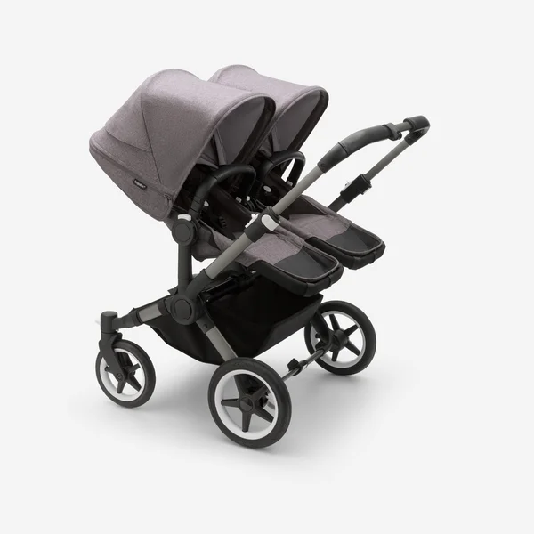 Bugaboo Donkey 5 Twin kомплект коляски Graphite/Grey Melange, Grey Melange - Bugaboo