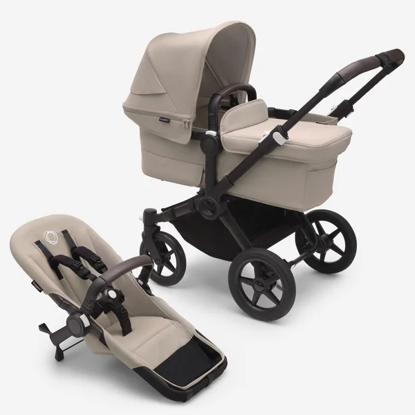 Bugaboo Donkey 5 Twin 2in1 stroller set Black/Desrt Taupse, Desert Taupe - Bugaboo