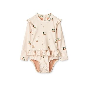 Liewood Sille Baby Printed Swimsuit Peach/Sea Shell - NAME IT
