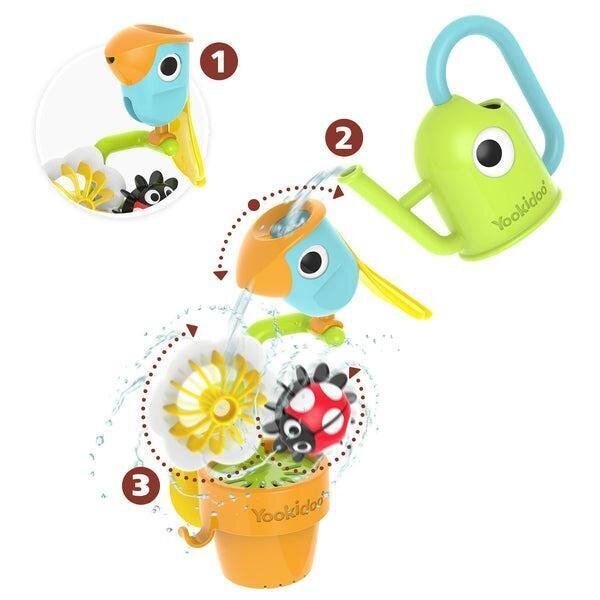 Yookidoo Pour N Spin Tipping Bird Multicolor - Yookidoo