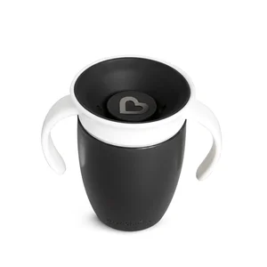 Munchkin harjutustass sangadega 207ml, Black/White - Munchkin