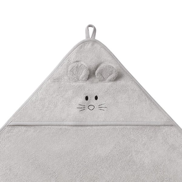 BabyOno bambusest kapuutsiga vannirätik 100x100cm Grey - BabyOno