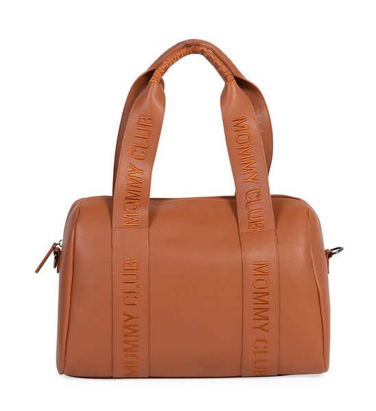 Childhome Mommy Club Nursery Bag- Signature Vegan Leather Brown - Childhome