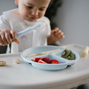 BabyOno silikoonist sektoritega taldrik Sinine - BabyOno