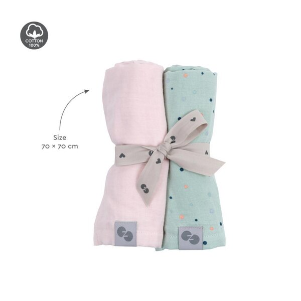 Nordbaby Muslin swaddle set 2pcs, Swatri - Nordbaby
