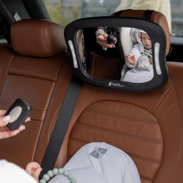 Nordbaby Back seat mirror with LED - Nordbaby