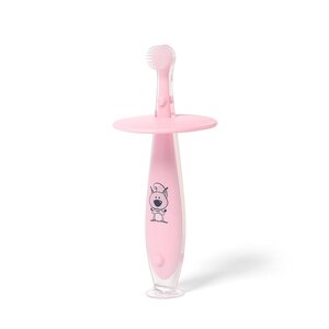 BabyOno Suction baby toothbrush 6m+ Pink - BabyOno