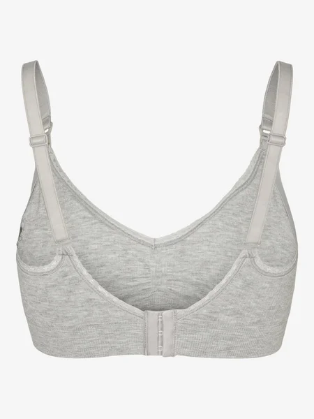 Mamalicious Mlmilu feed me bra 2f M/L Light Grey Melange - Mamalicious