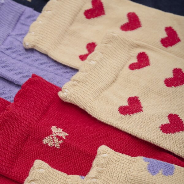 Minymo Socks w. Pattern (5-pack) - Minymo