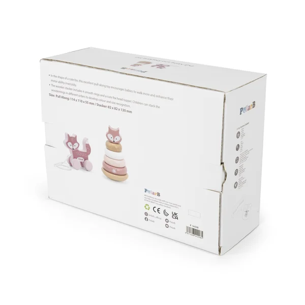 PolarB Pull Along and Stacking Set - Fox - PolarB