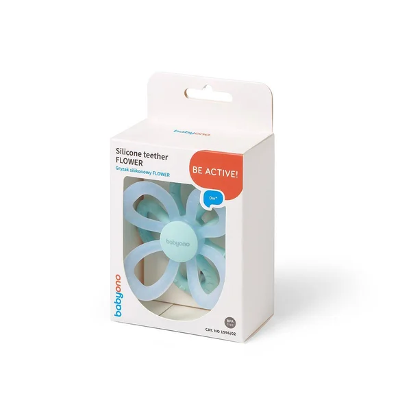 BabyOno silicone teether Flower Blue - BabyOno