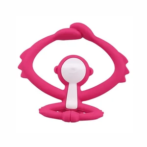 Mombella прорезыватель для зубов Monkey Dark Pink - Mombella