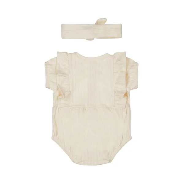 Dirkje 1 pce babysuit ss + headband - Dirkje