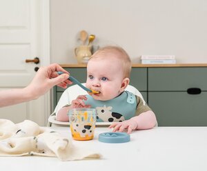 Done by Deer Baby food container 2-pack Tiny farm Blue - Done by Deer