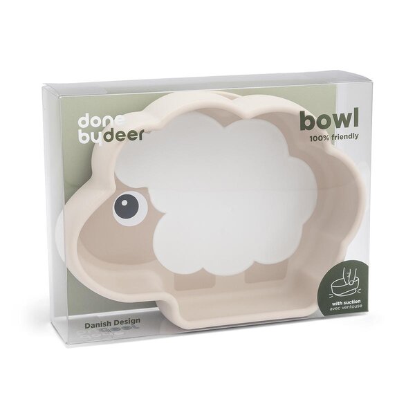 Done by Deer silicone Stick&Stay bowl Sheepy Sand - Done by Deer