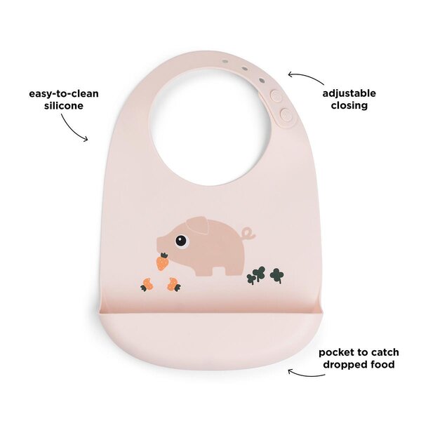 Done by Deer silicone bib Pigee Powder - Done by Deer