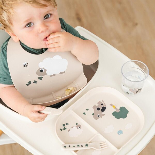 Done by Deer silicone bib Sheepy Sand - Done by Deer