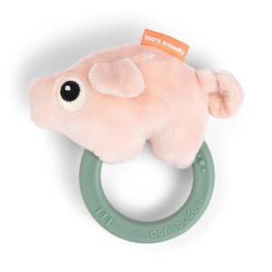 Done by Deer sensory rattle with teether Pigee Pink - Done by Deer