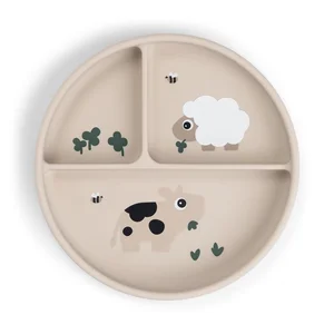 Done by Deer stick&Stay compartment plate Tiny farm Sand - Done by Deer