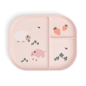 Done by Deer Foodie compartment plate Tiny farm Powder - Done by Deer